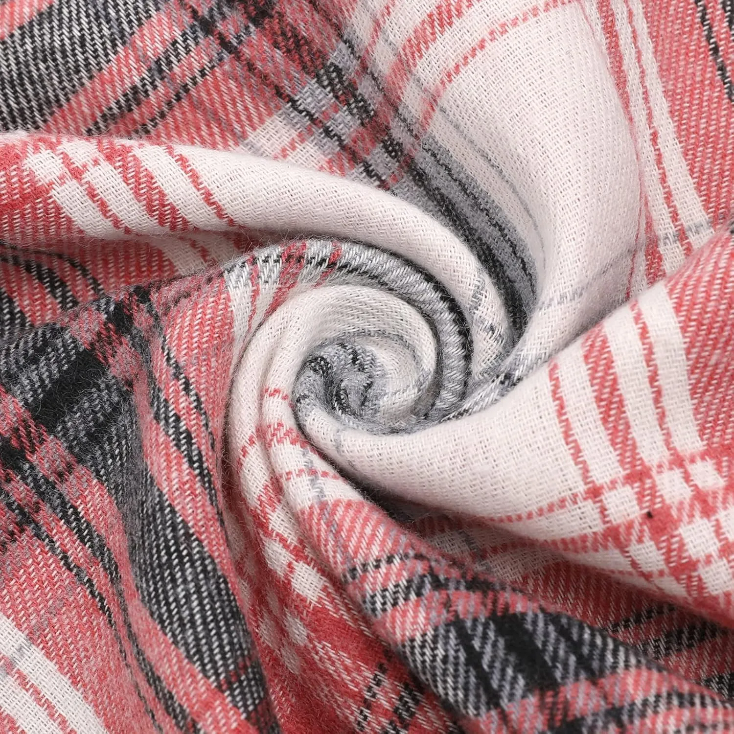 Womens Long Sleeve Plaid Hoodie Jacket Button Down Casual Boyfriend Blouse Shirts Tops Flannel Shirts with Pocket