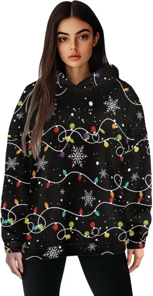 Womens Oversized Hoodies Sweatshirts Long Sleeve Hooded Pullover Fall/Winter Outfits Size S-2XL