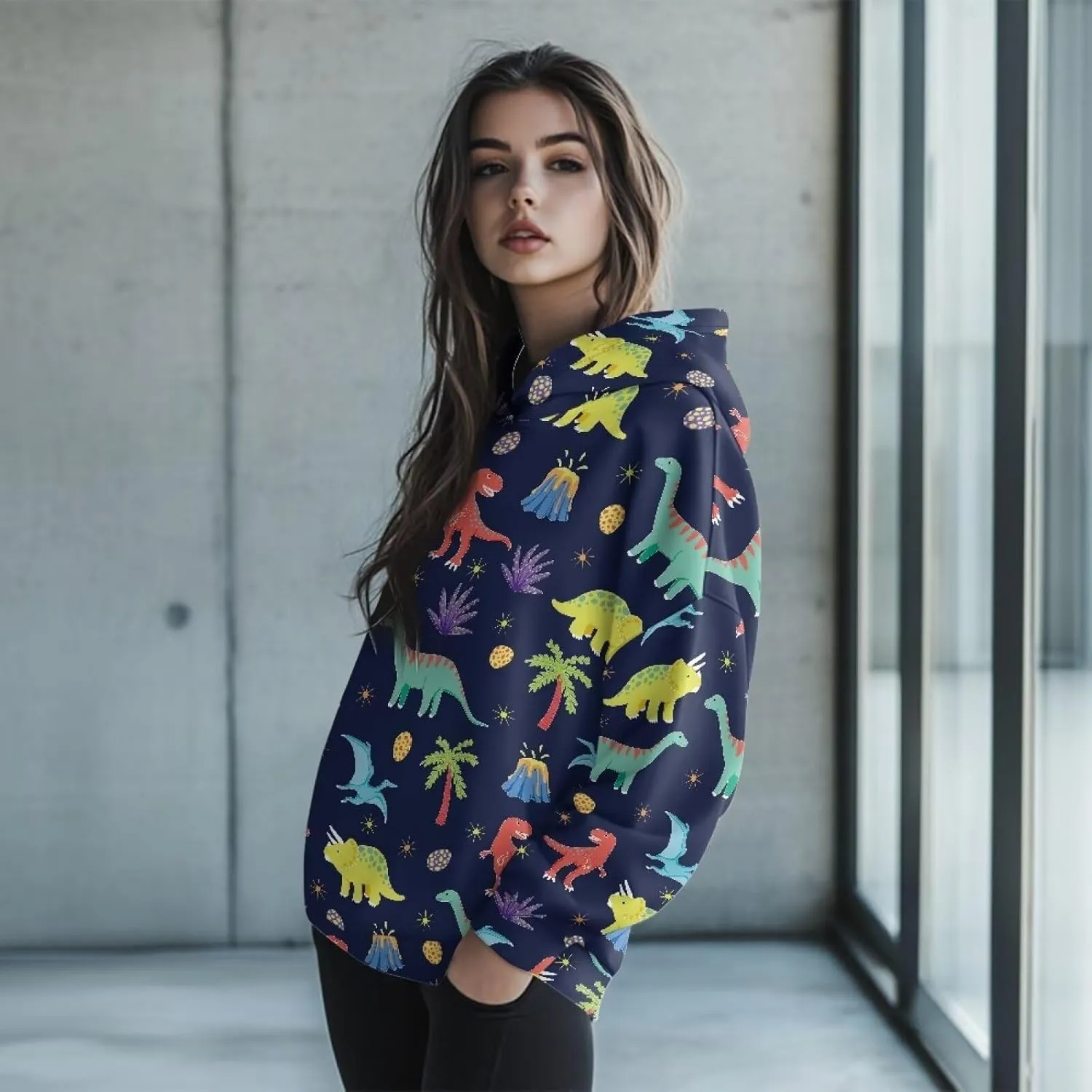Womens Oversized Hoodies Sweatshirts Long Sleeve Hooded Pullover Fall/Winter Outfits Size S-2XL