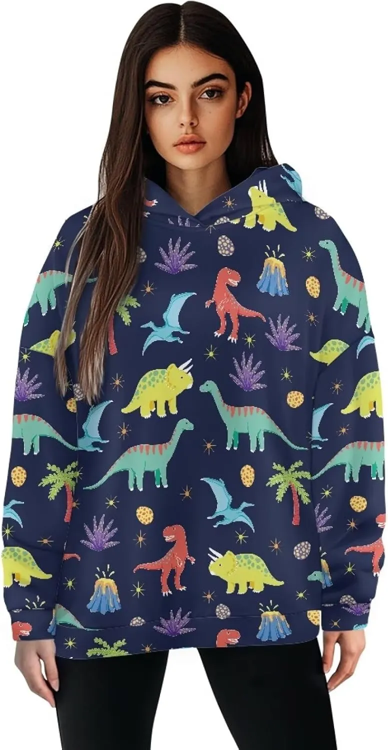 Womens Oversized Hoodies Sweatshirts Long Sleeve Hooded Pullover Fall/Winter Outfits Size S-2XL