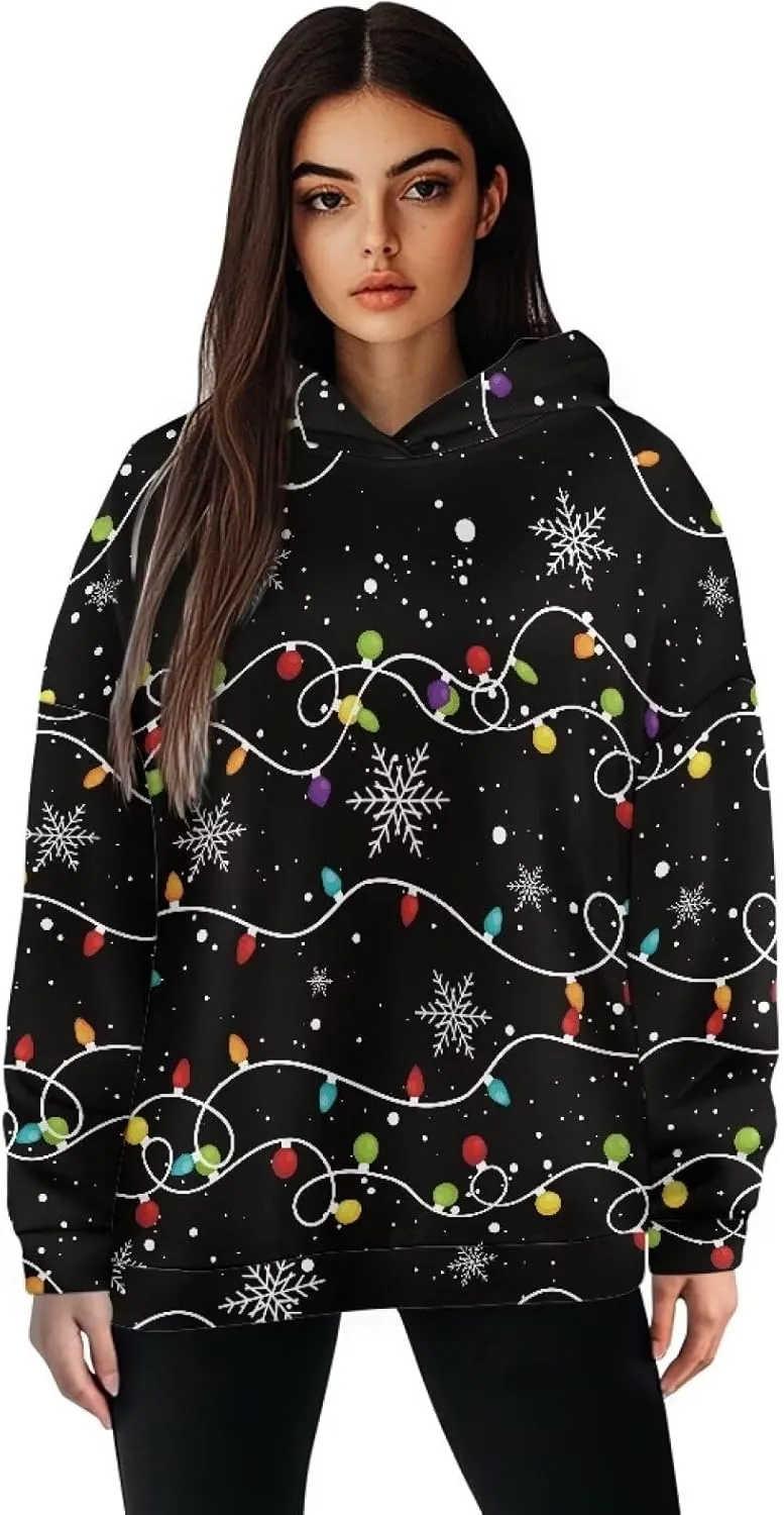 Womens Oversized Hoodies Sweatshirts Long Sleeve Hooded Pullover Fall/Winter Outfits Size S-2XL