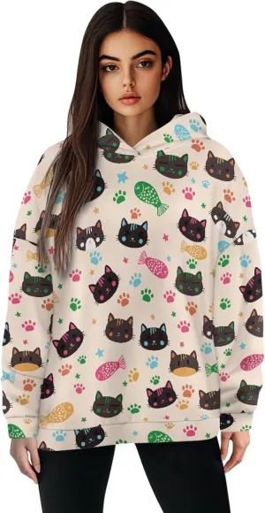 Womens Oversized Hoodies Sweatshirts Long Sleeve Hooded Pullover Fall/Winter Outfits Size S-2XL