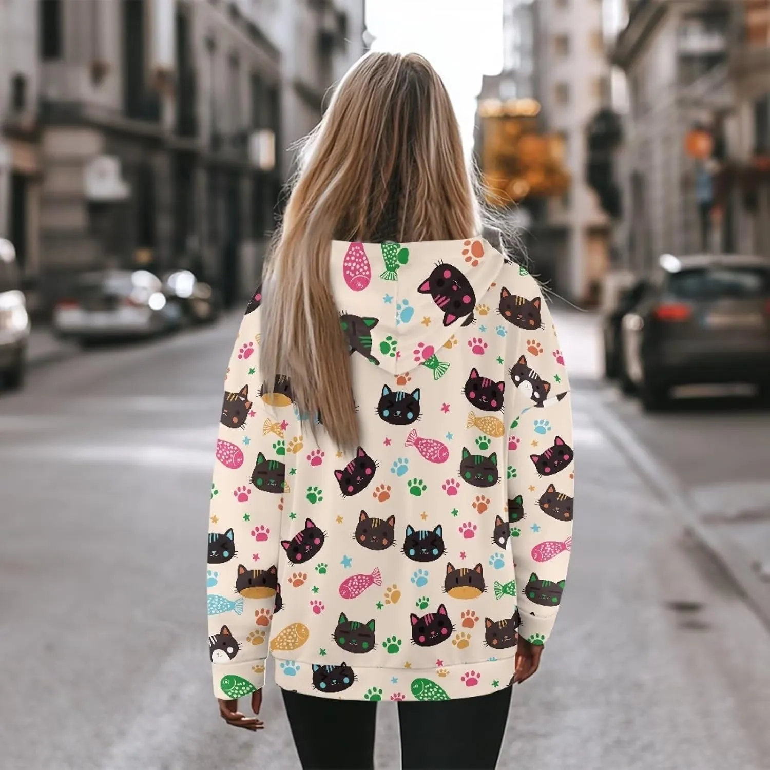 Womens Oversized Hoodies Sweatshirts Long Sleeve Hooded Pullover Fall/Winter Outfits Size S-2XL