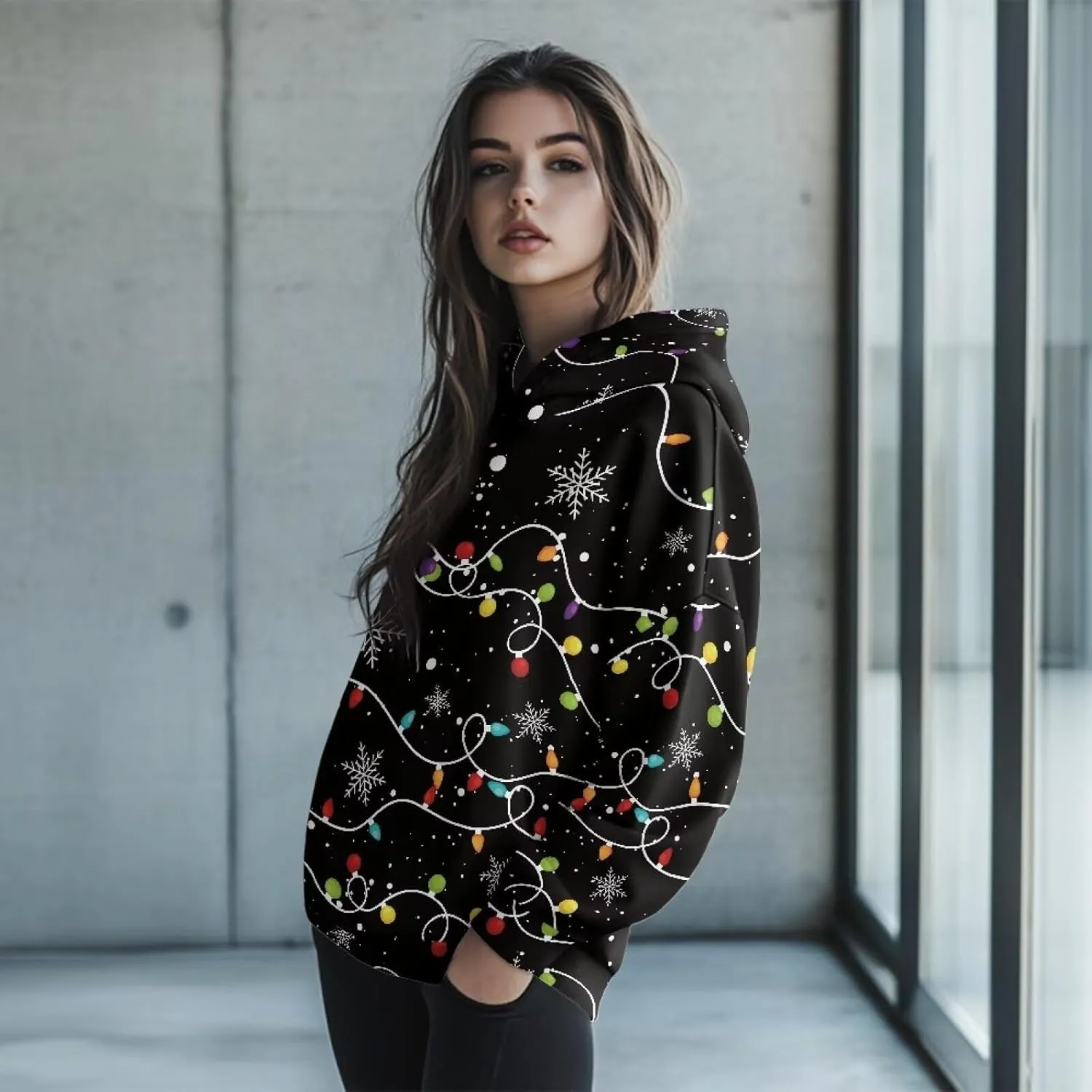 Womens Oversized Hoodies Sweatshirts Long Sleeve Hooded Pullover Fall/Winter Outfits Size S-2XL