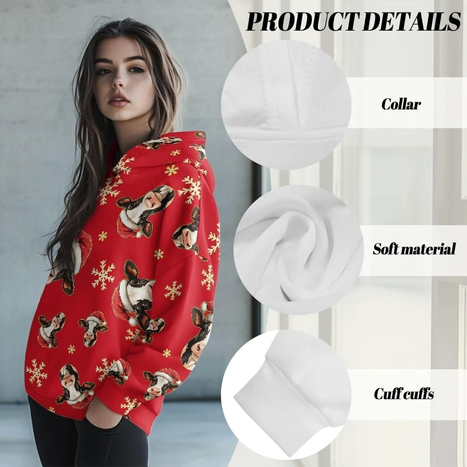 Women's Oversized Sweatshirt Long Sleeve Pullover Sweatshirts Casual Fashion Tops Hoodies