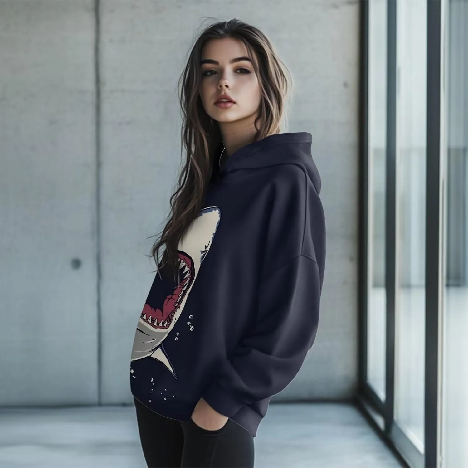 Women's Oversized Sweatshirt Long Sleeve Pullover Sweatshirts Casual Fashion Tops Hoodies