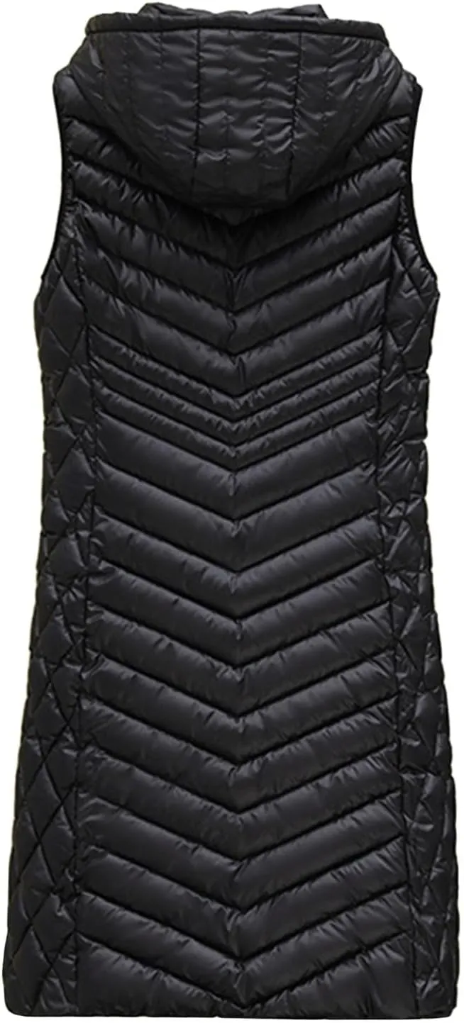 Work Vest For Women Outdoor Fishing Down Vest Utility Safari Travel Vest With Multi Pocket Winter Padded Jacket Coat