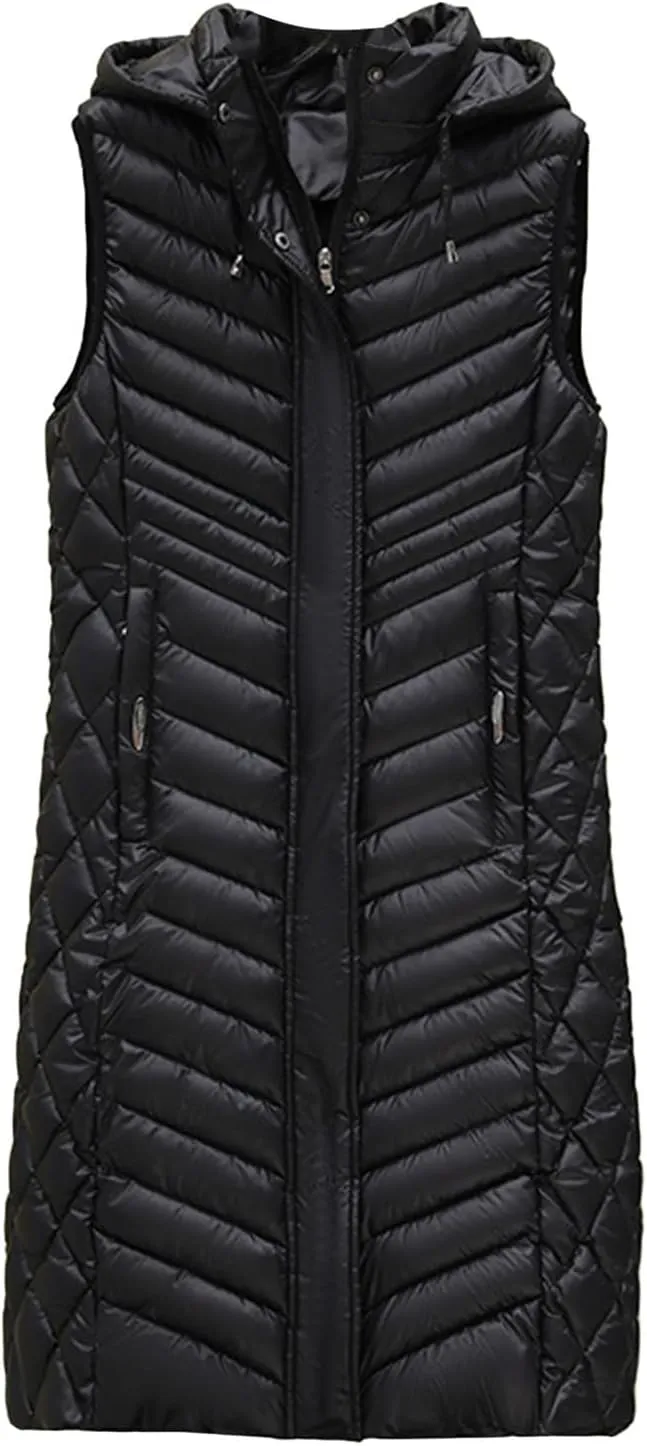 Work Vest For Women Outdoor Fishing Down Vest Utility Safari Travel Vest With Multi Pocket Winter Padded Jacket Coat