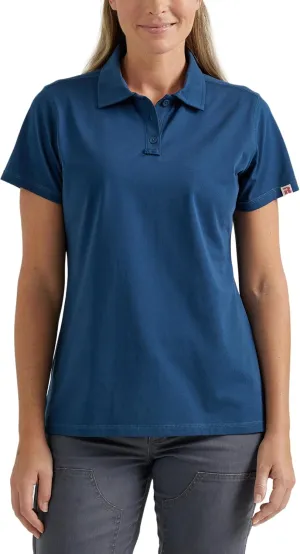 Wrangler Women's Regular Fit Short-Sleeve Spread Collar Polo Shirt
