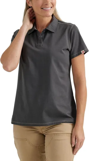 Wrangler Women's Regular Fit Short-Sleeve Spread Collar Polo Shirt